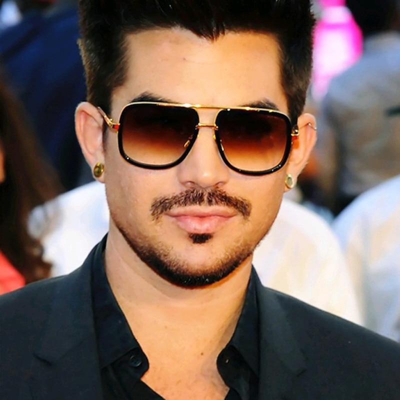 Elegant Oversized Gold Metal Frame Sunglasses