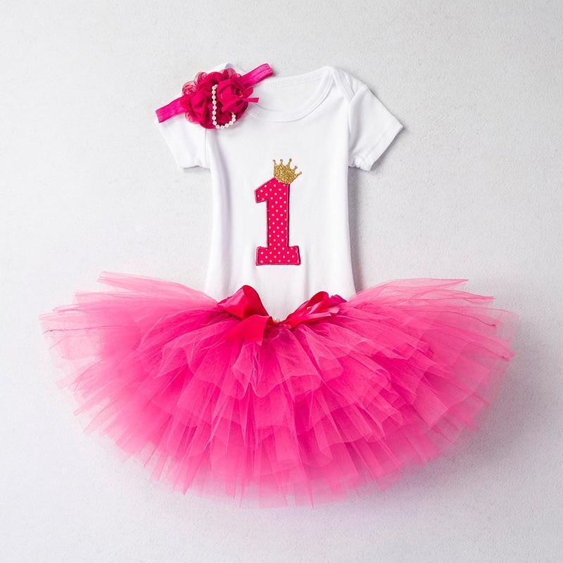 Fluffy Pink Tutu Dress for Baby's First Birthday