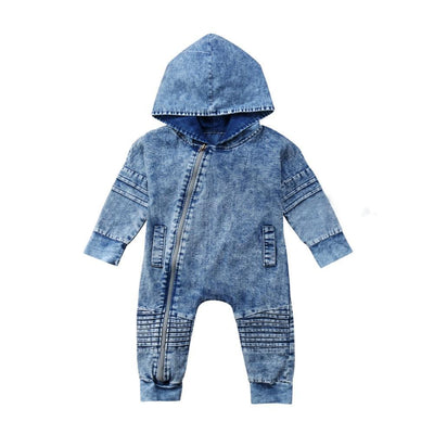 Stylish Long Sleeve Hooded Romper for Newborns