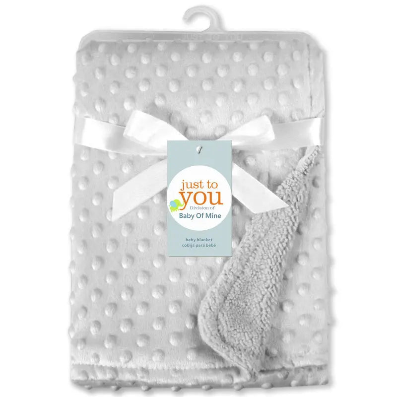 Baby Blanket & Swaddling Newborn Thermal Soft Fleece Blanket Solid Bedding Set Cotton Quilt - Korvel