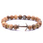 Bracelet en Pierre Naturelle au Design Ancre Élégant pour Hommes et Femmes