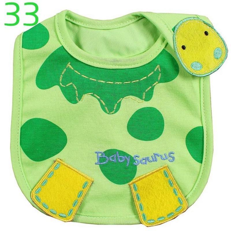 Bib de bebé de algodón con diseño de dibujos animados - Impermeable y cómodo