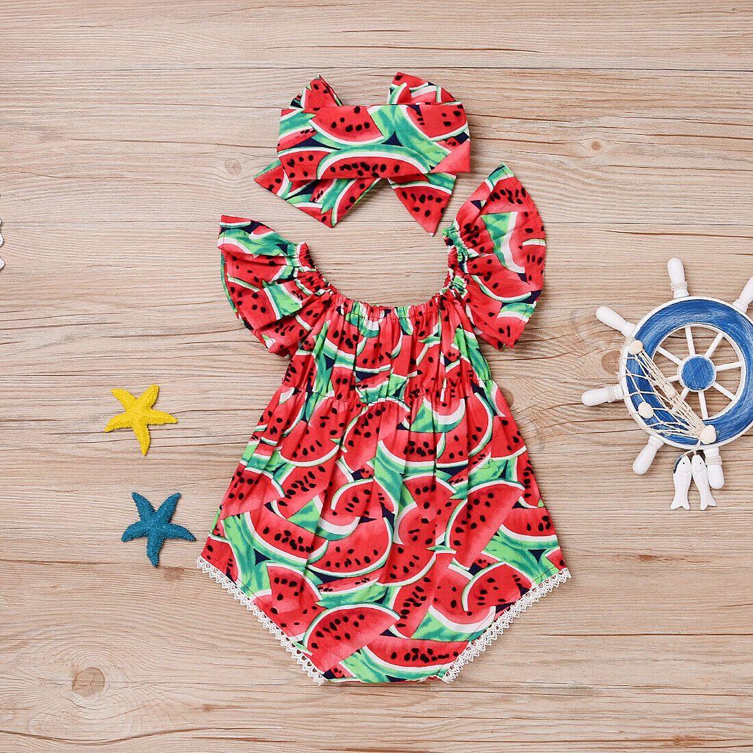 Conjunto de Bodysuit de Sandía para Bebé Niña de 2 Piezas