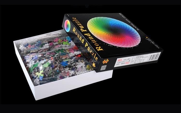 Puzzle en Jigsaw Géométrique Rond Arc-en-Ciel Coloré - 1000 Pièces