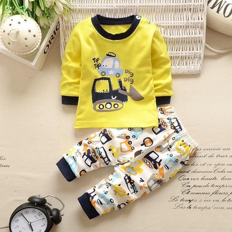 Premium Cotton Baby Boy Outfit Set with Cartoon Designs