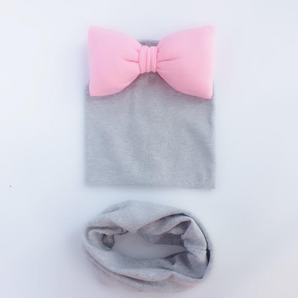Chapeau en Coton Premium pour Bébé avec Nœud et Écharpe