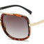 Elegant Oversized Gold Metal Frame Sunglasses
