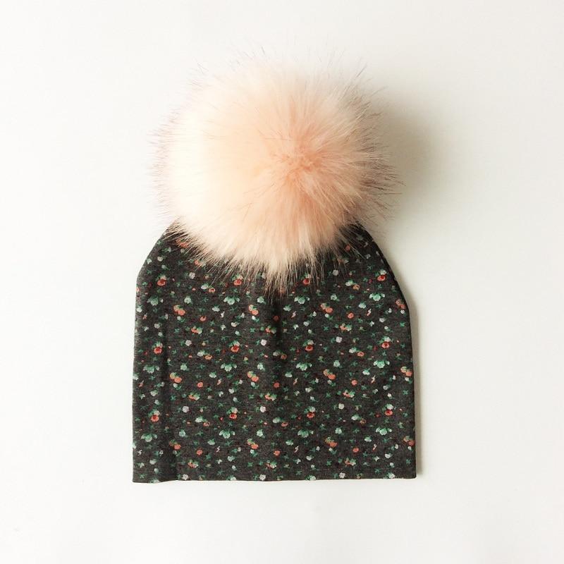 Luxury Cartoon Print Cotton Beanie Hat for Kids