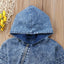 Stylish Long Sleeve Hooded Romper for Newborns