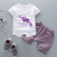 Ensemble T-Shirt en Coton Cartoon et Shorts pour Garçons Bébés