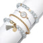 Handmade Bohemian Heart Beads Layered Bracelet Set for Women