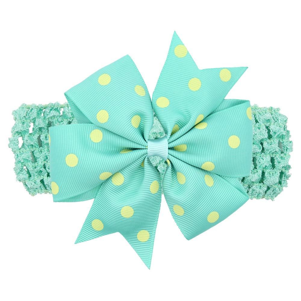 Modern Luxury Dot Bow Wide Headband for Girls