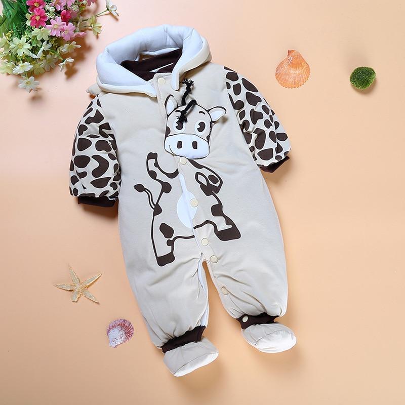Cozy Cartoon Baby Rompers for Autumn & Winter