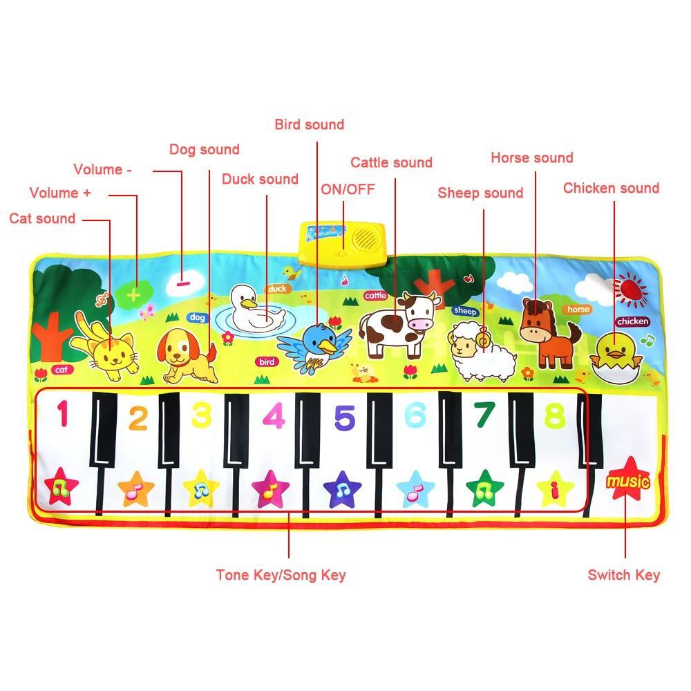 Tapis Musical Interactif avec Sons d'Animaux pour Enfants