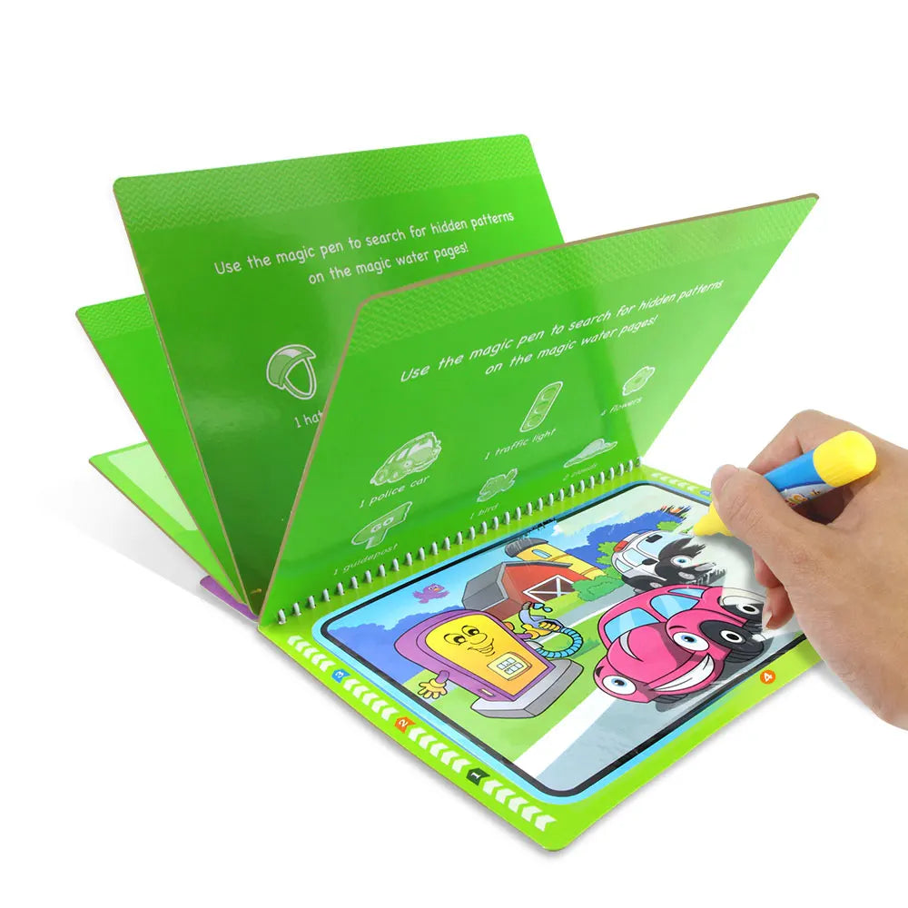 8 styles Magic Water Drawing Book Coloring Doodle - Korvel