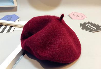 Pure Wool Baby Beret Hat in Modern Retro Design