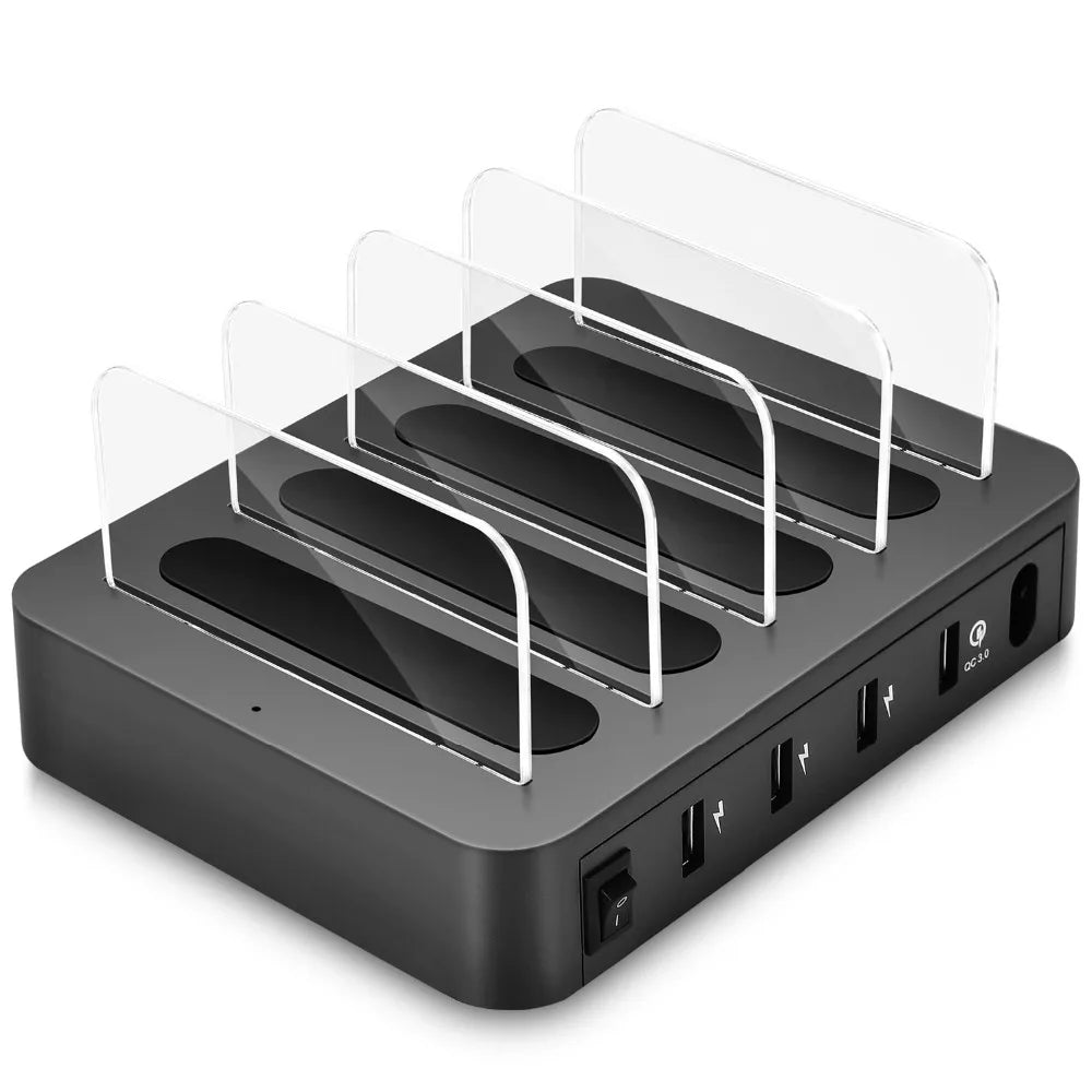 Desktop Quick Charger  4 Ports 24W USB Charger Multi-port USB Charging Station Dock - Korvel