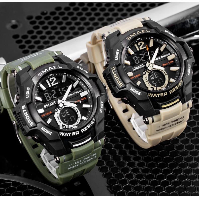 Reloj Deportivo de Lujo Moderno para Hombres - Impermeable con Doble Pantalla