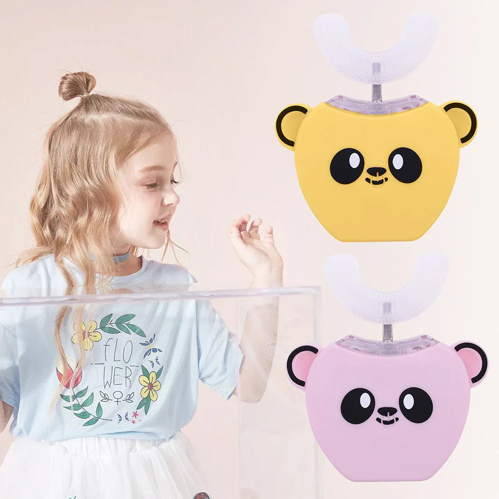 Smart U 360 Degrees Kids Sonic Electric Toothbrush Music Silicon Automatic Ultrasonic Teeth Tooth Brush Cartoon Pattern Children - Korvel