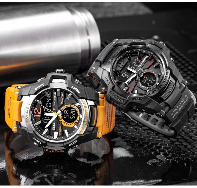Reloj Deportivo de Lujo Moderno para Hombres - Impermeable con Doble Pantalla