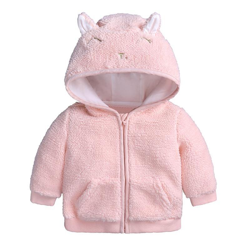 Winter Warm Cartoon Bear Hooded Jacket for Newborns