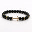 Bracelet en Pierre Naturelle au Design Ancre Élégant pour Hommes et Femmes