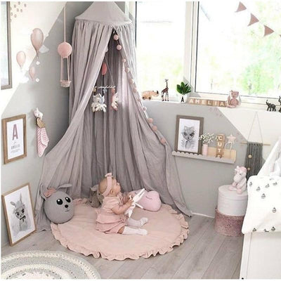Premium Cotton Baby Play Mat - Soft Round Rug for Kids