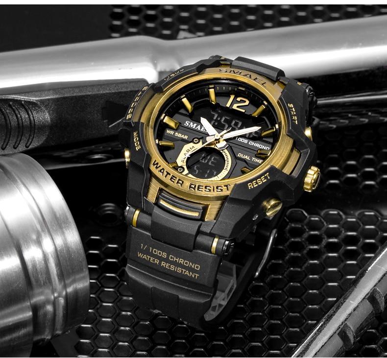 Reloj Deportivo de Lujo Moderno para Hombres - Impermeable con Doble Pantalla