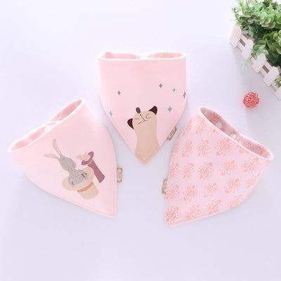 Adjustable Cotton Cartoon Bandana Bibs for Babies