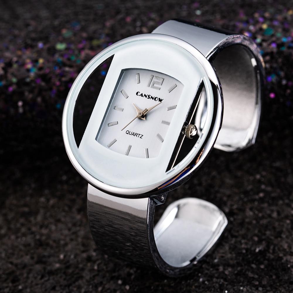 Montre Bracelet de Luxe pour Femmes avec Cadran Doré et Argenté