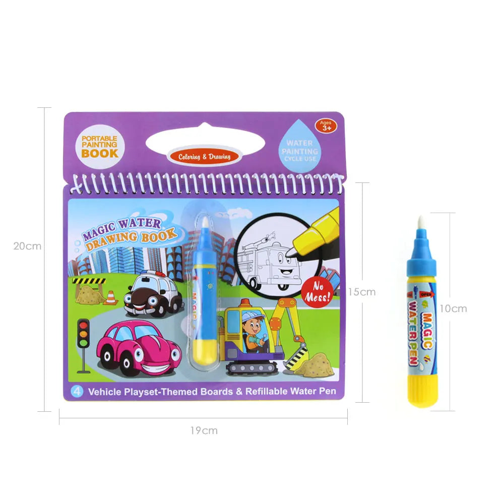 8 styles Magic Water Drawing Book Coloring Doodle - Korvel