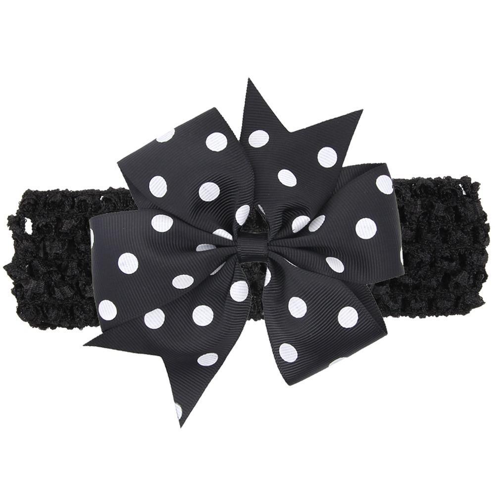 Modern Luxury Dot Bow Wide Headband for Girls