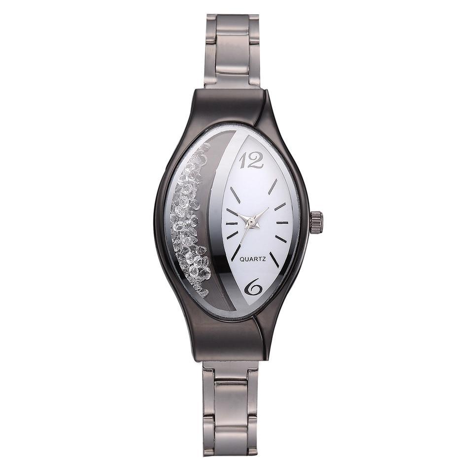 Montre de luxe élégante pour femmes avec bracelet en cuir
