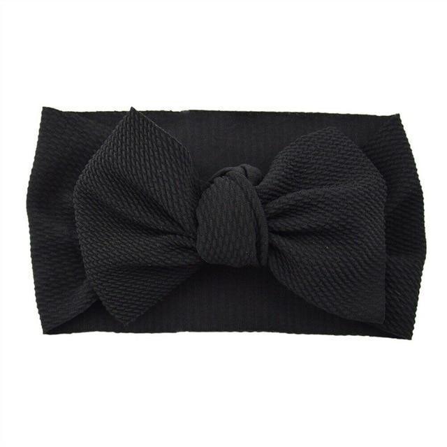 Stylish Big Bow Hair Accessories for Toddler Girls - Stretchy Turban Headbands - Korvel