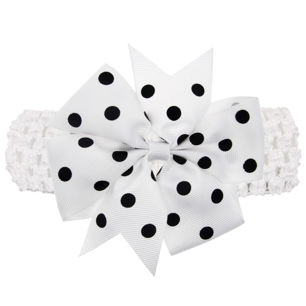 Modern Luxury Dot Bow Wide Headband for Girls