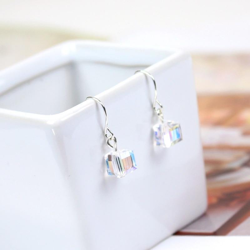 Fashion Summer Square Crystals Link Chain Stretch Charm Bracelets