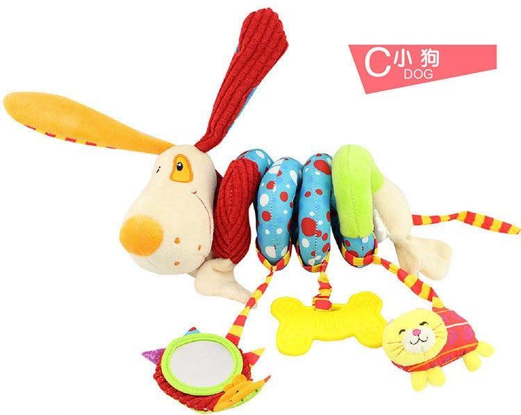 Colorful Animal Rattle Stroller Toy for Infants