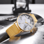 Montre de poignet pour femmes en marbre rose doré de luxe