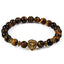 Elegant Tiger Eye Bracelet with Lion Head Charm