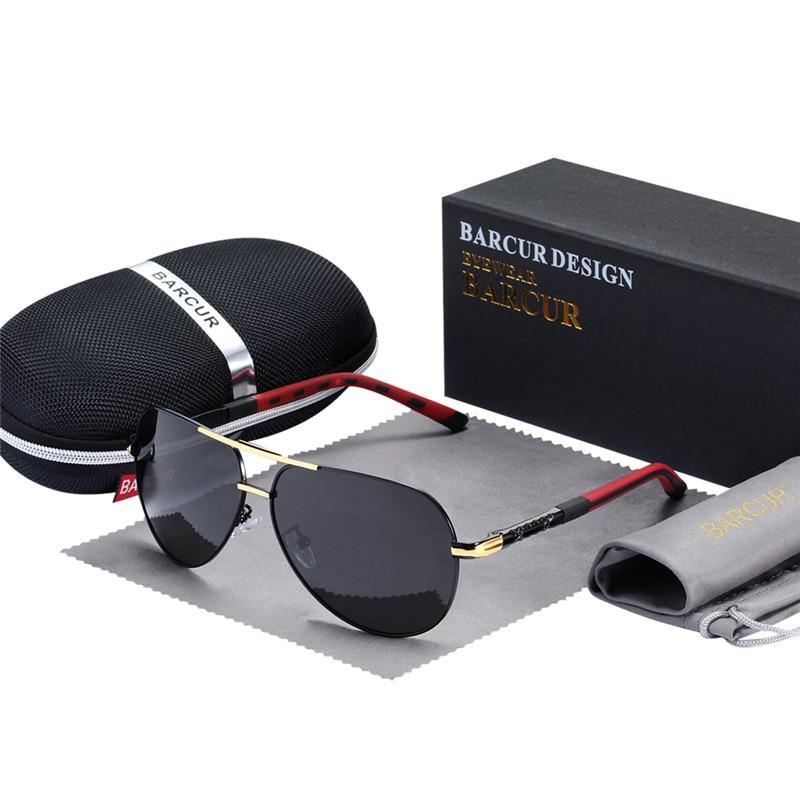 Lunettes de soleil aviateur polarisées de luxe avec protection UV400