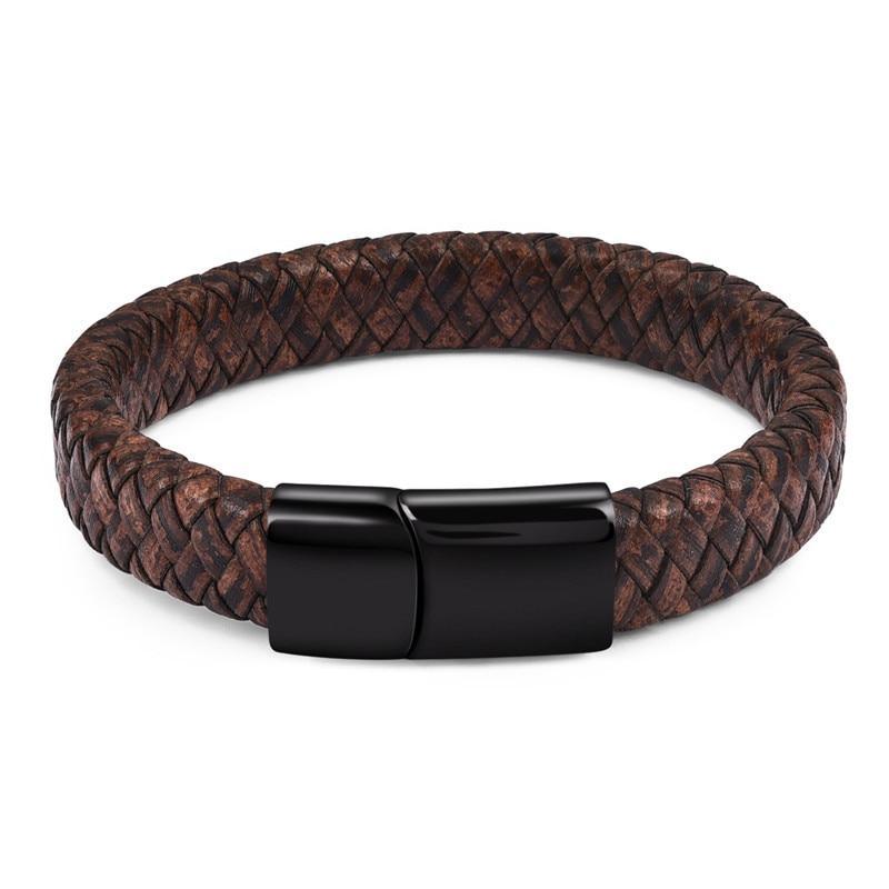 Handmade Luxury Modern Leather Braided Bracelet for Men