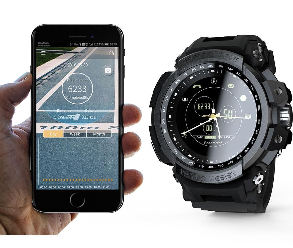 Montre intelligente sportive moderne - Étanchéité 5ATM et connectivité Bluetooth
