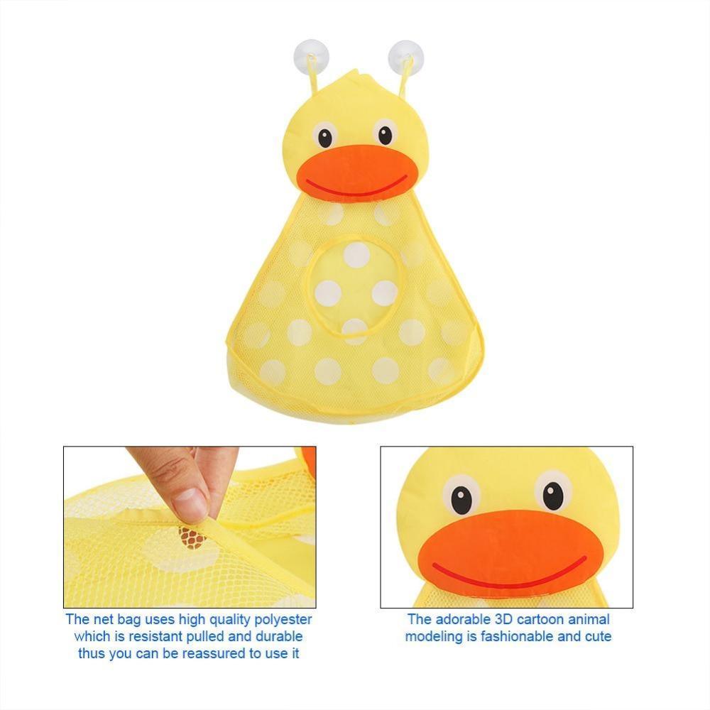 Adorable Duck & Frog Bath Toy Organizer with Suction Cups - Ultimate Storage Solution for Kids - Korvel