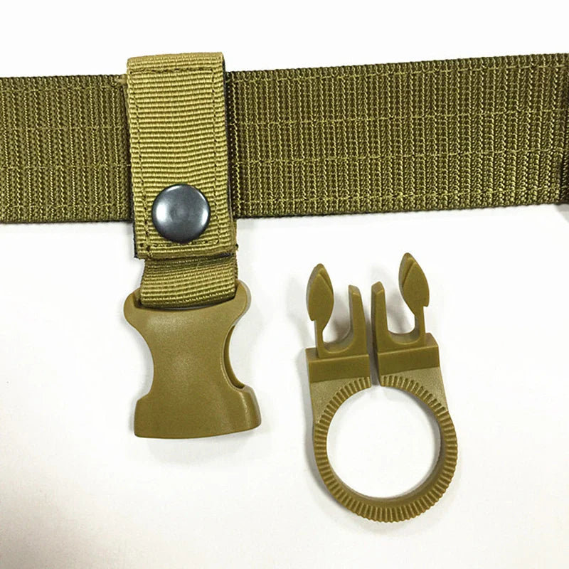 Nylon Molle Webbing Water Bottle Carabiner Belt Backpack Hanger Hook Outdoor Buckle Hook Holder Tool - Korvel