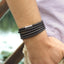 Trendy Black Retro Wrap Leather Bracelet for Men