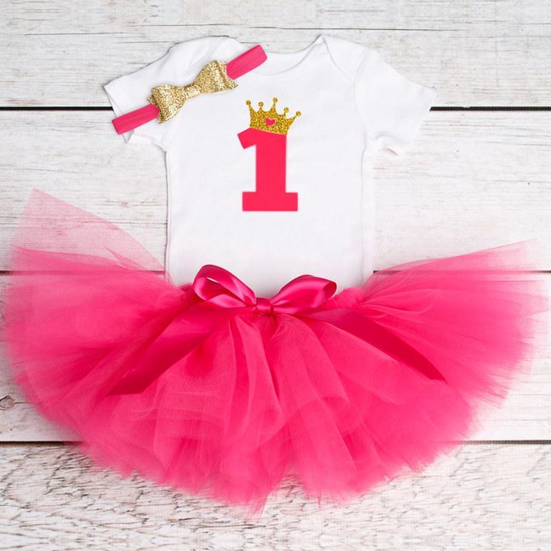 Fluffy Pink Tutu Dress for Baby's First Birthday