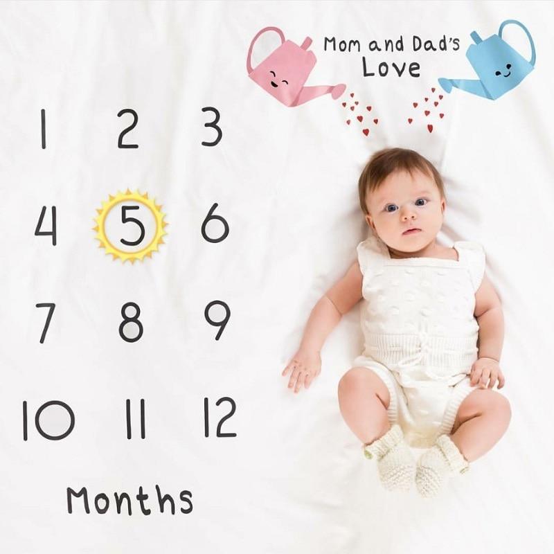 Adorable Cartoon-Themed Baby Milestone Blanket and Play Mat - Korvel