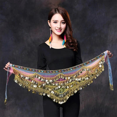 Vila&Yomi Premium Belly Dance Belt with Crystal Accents