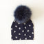 Chapeau de bébé moderne de luxe avec pompon pour l'automne et l'hiver