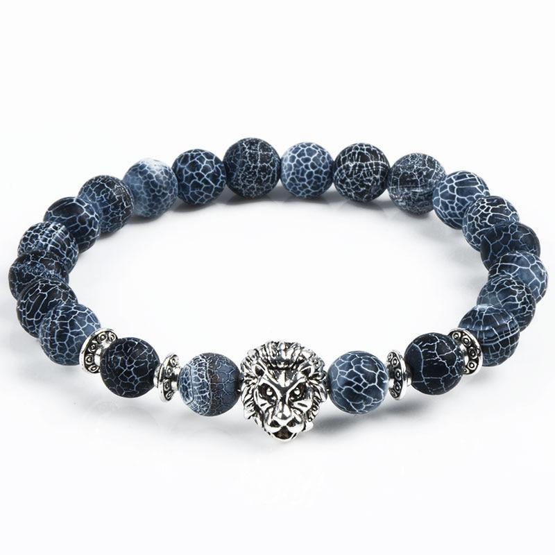 Elegant Tiger Eye Bracelet with Lion Head Charm